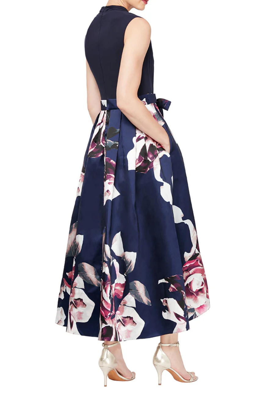 Mikado High Low Dress