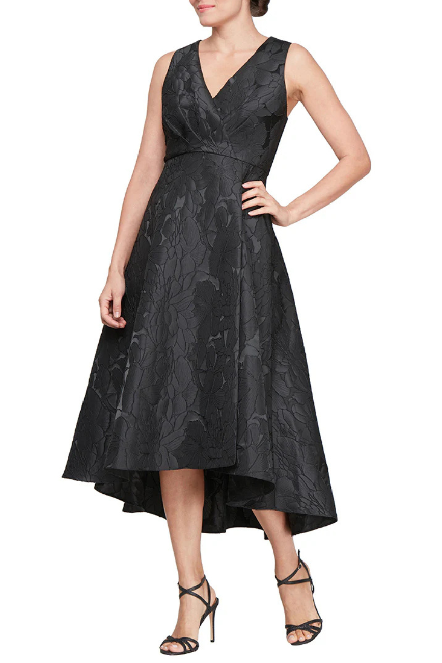 Surplice Jacquard Midi