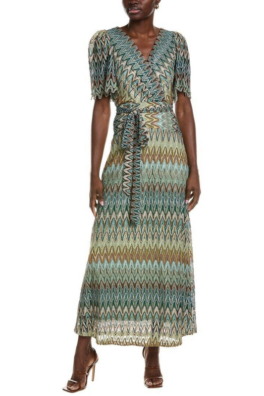 Patterned Knit Maxi Dress