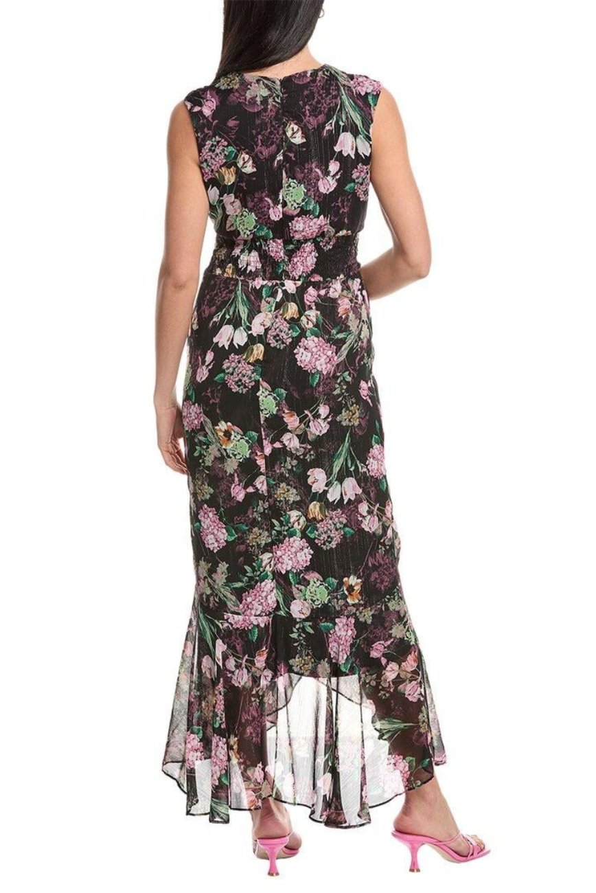 Faux Wrap Ruffle Dress