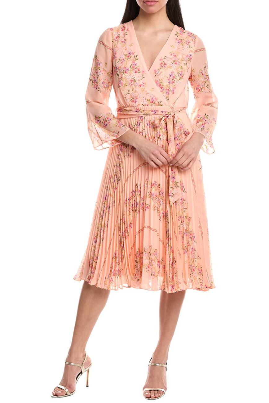 Tie Waist Floral Dress