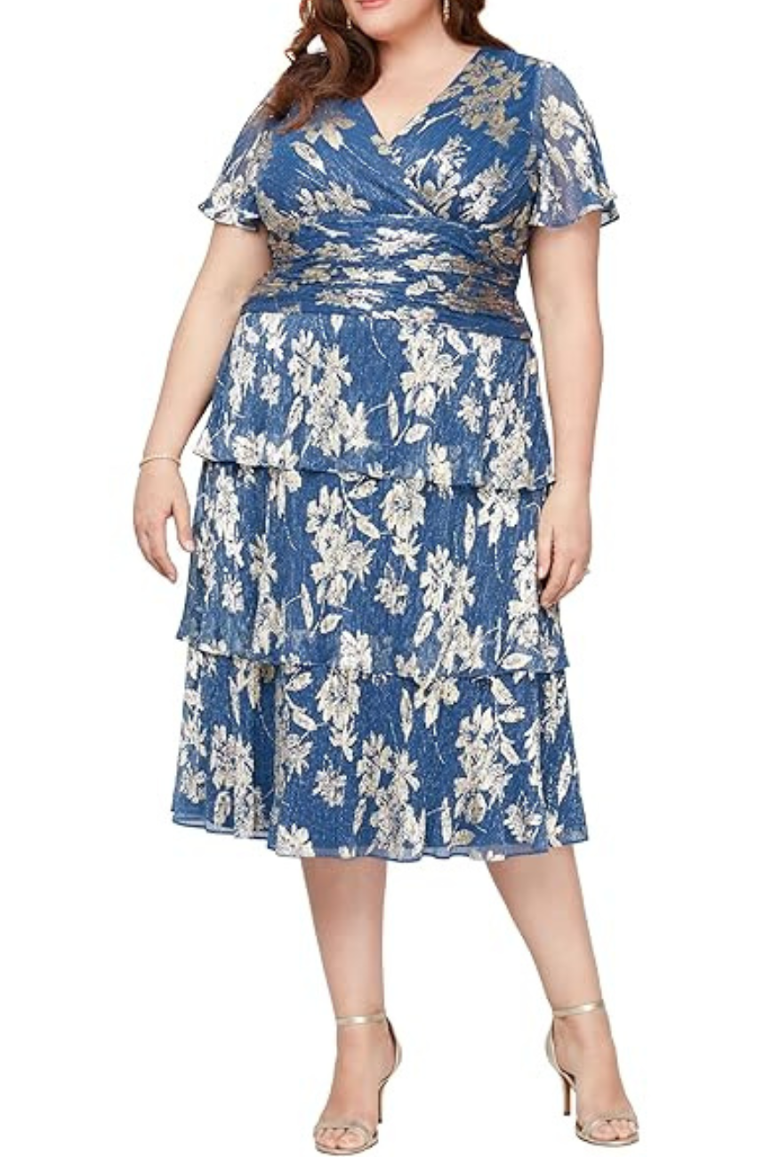 Flutter Sleeve Midi Dress