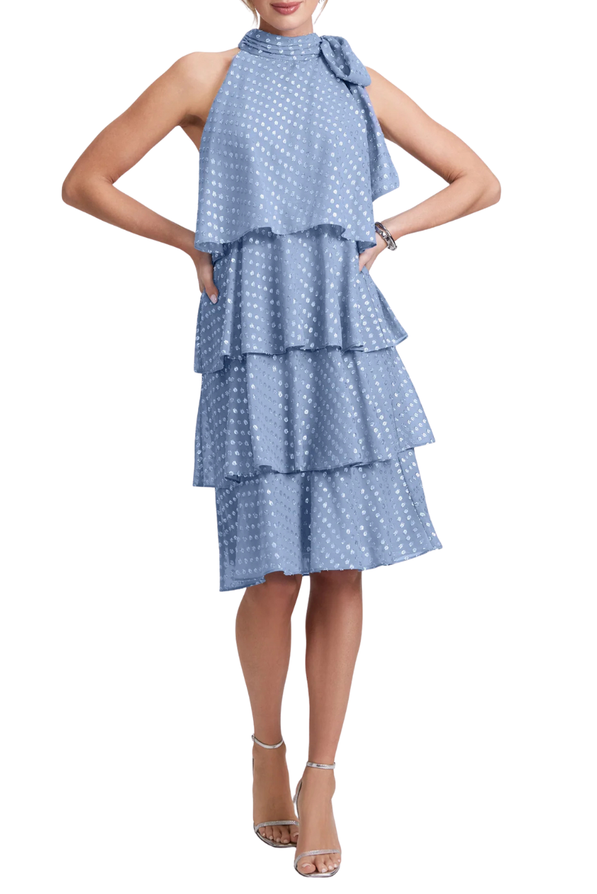 Polka Tier Midi Dress