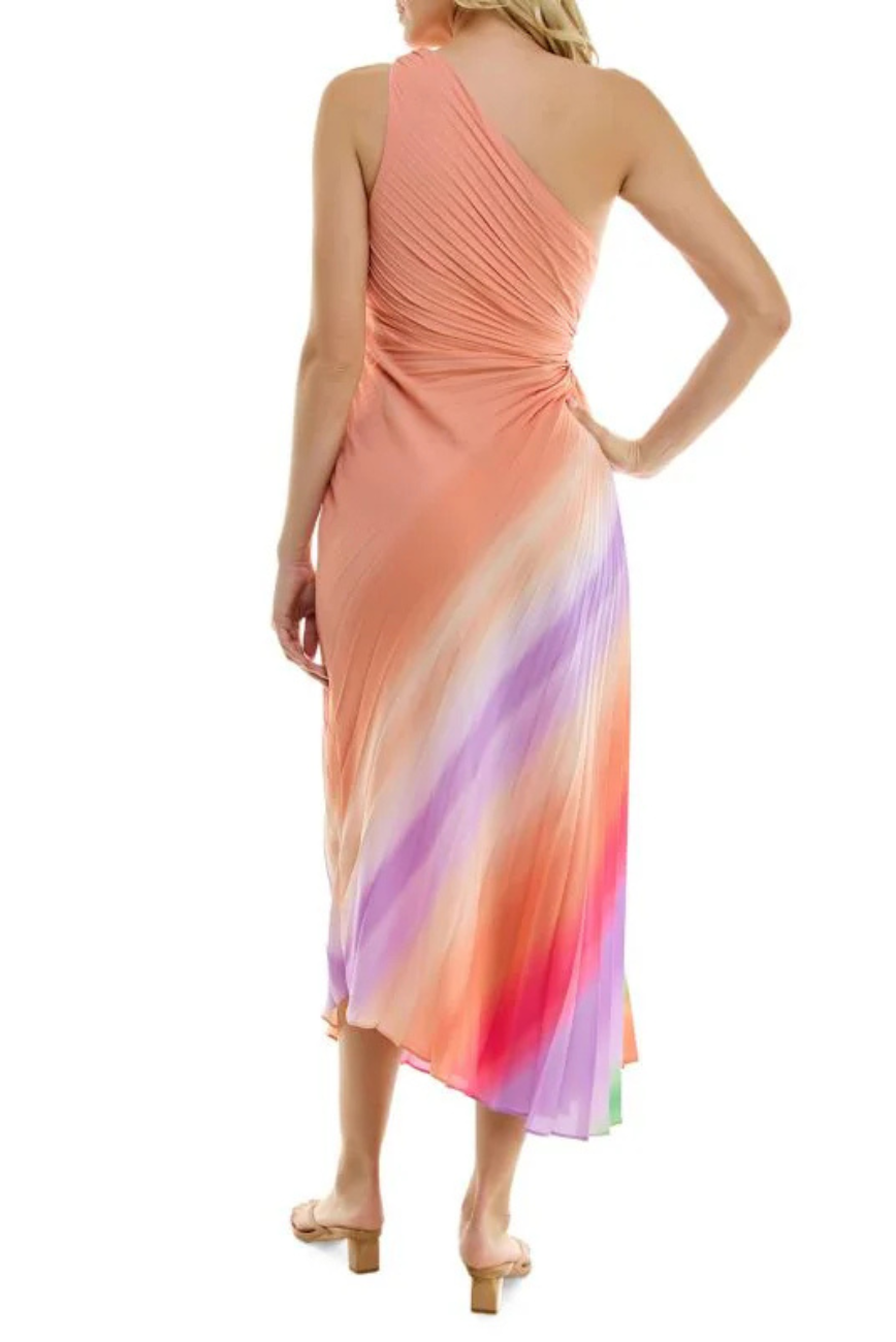 One Shoulder Cutout Midi Dress