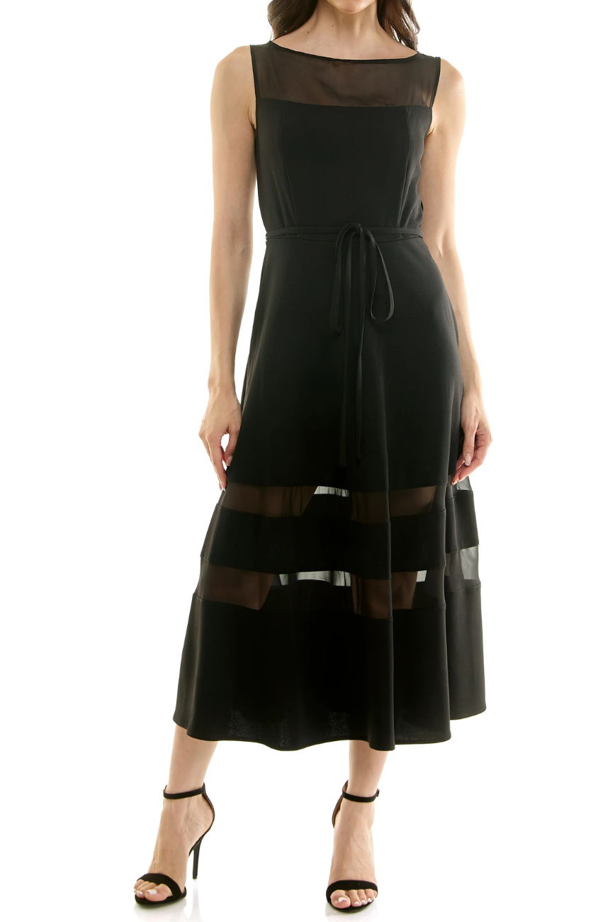 Sleeveless Crepe Midi