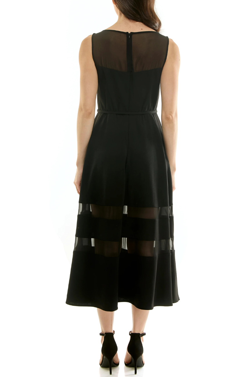 Sleeveless Crepe Midi