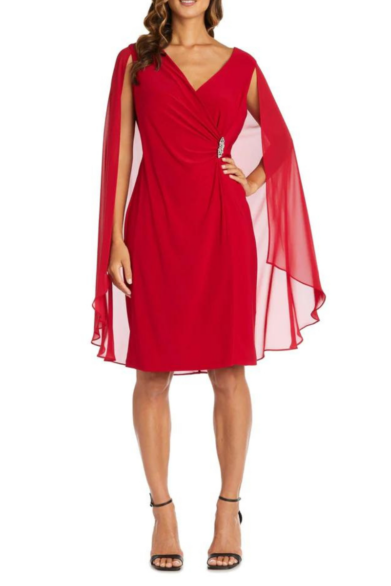 Cape chiffon dress hotsell