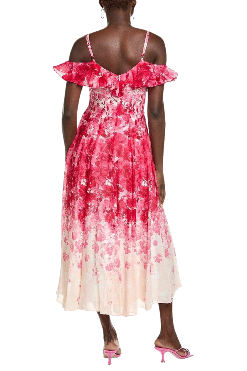 Floral Spag Strap Midi