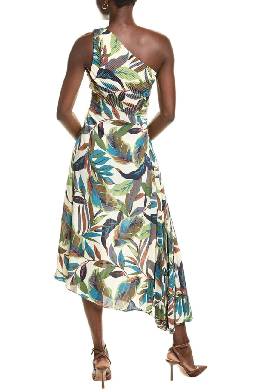 Pleated Asymmetrical Dress