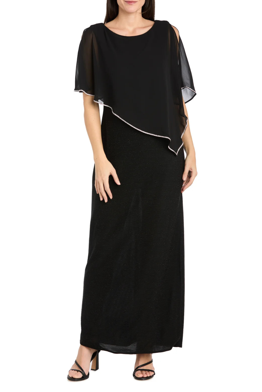 Cape Overlay Gown