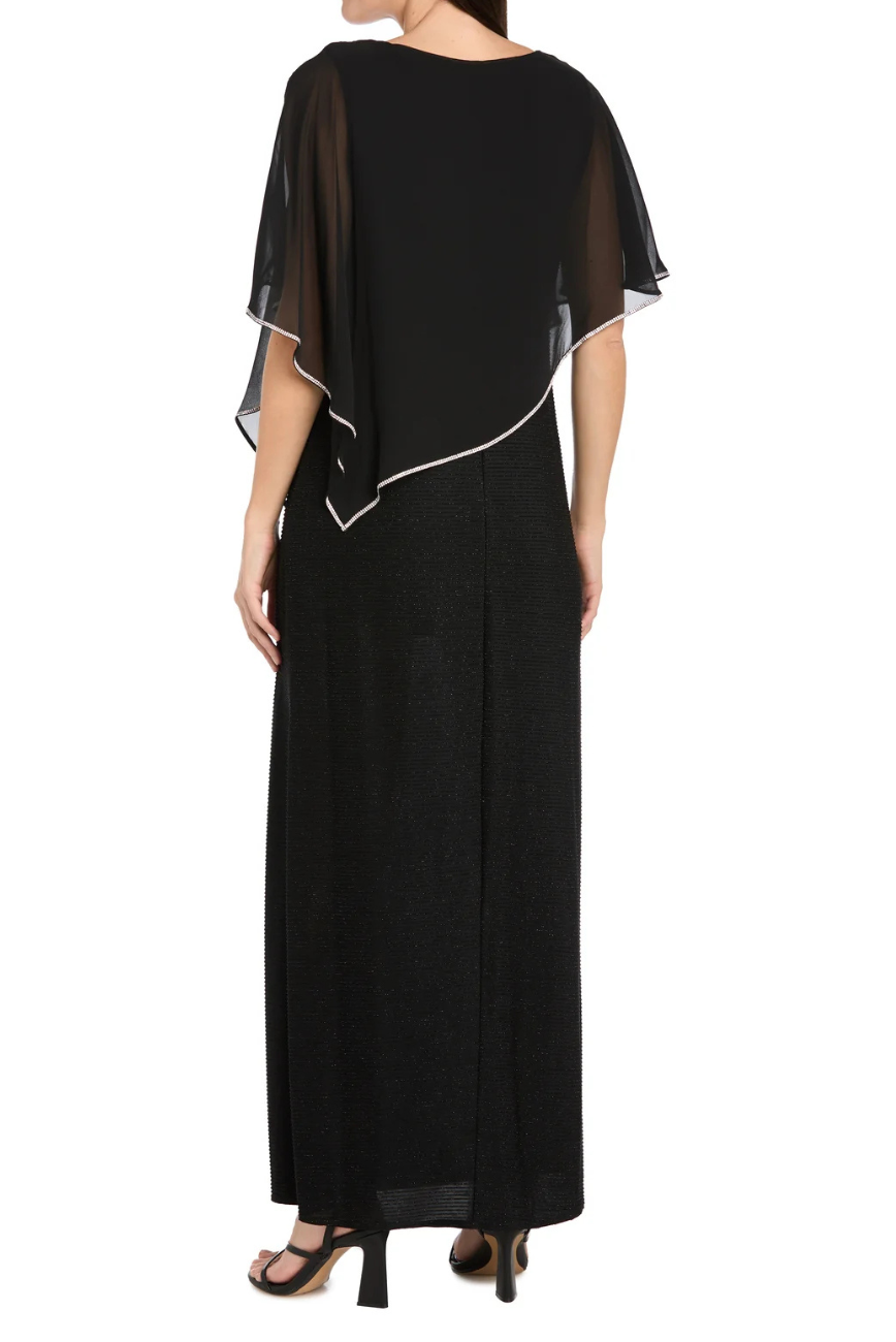 Cape Overlay Gown
