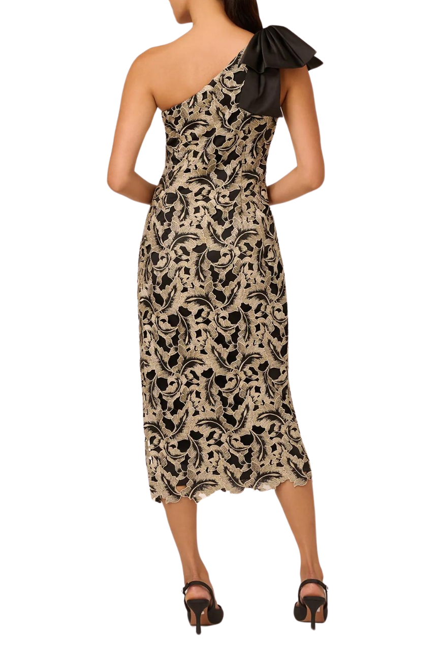Metallic Leaf Dress