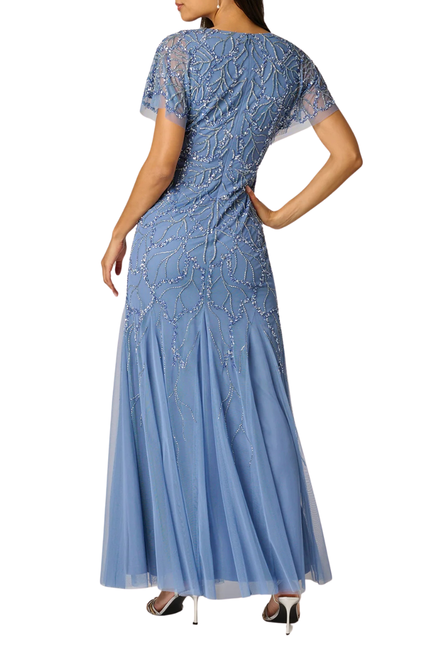 Mesh Surplice Gown