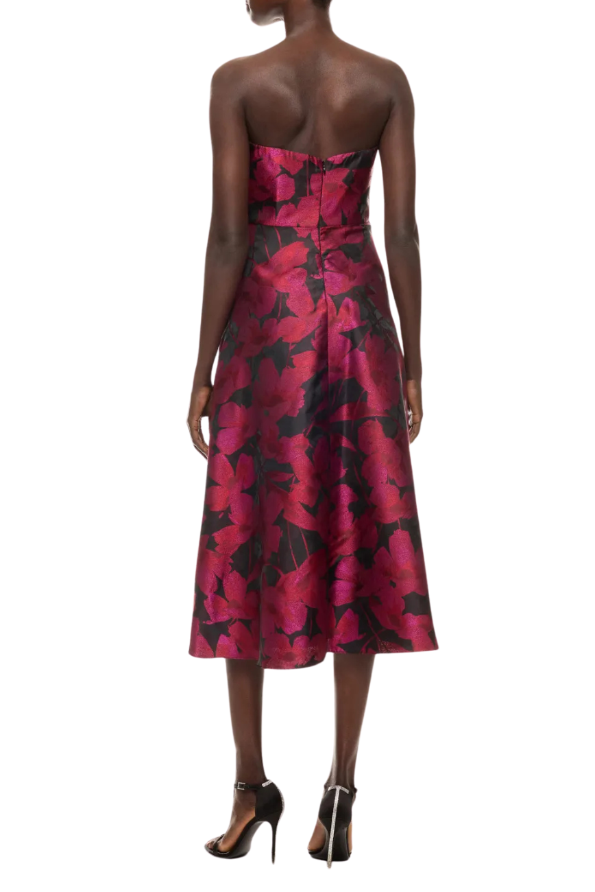 Floral Jacquard Midi Dress