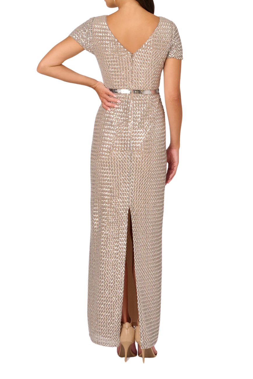 Column Sequin Gown