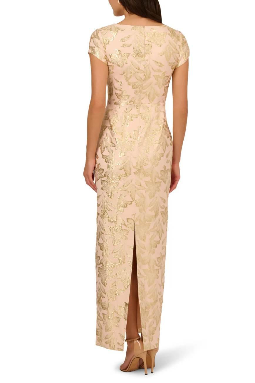 V-Neck Lace Gown