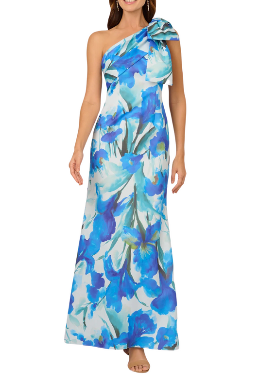 Floral Print Mermaid Gown