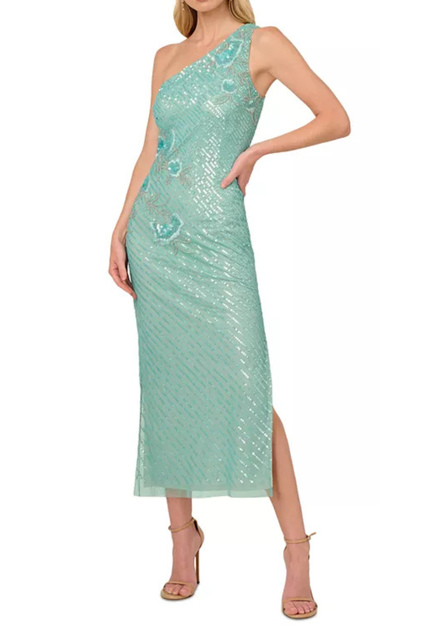 One Shoulder Column Gown