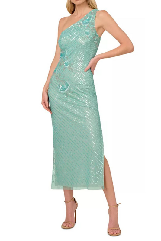 One Shoulder Column Gown