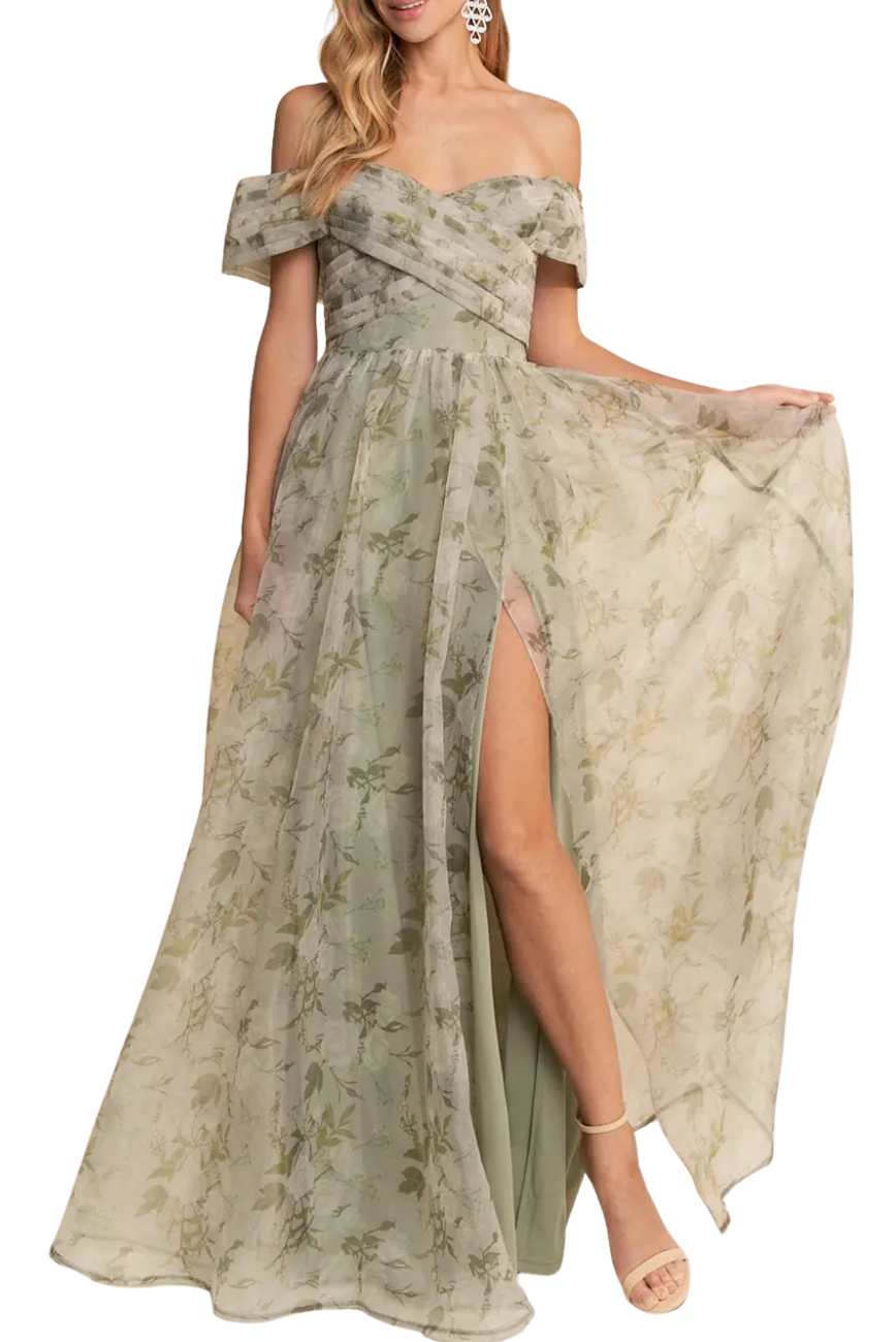 Floral Print Gown