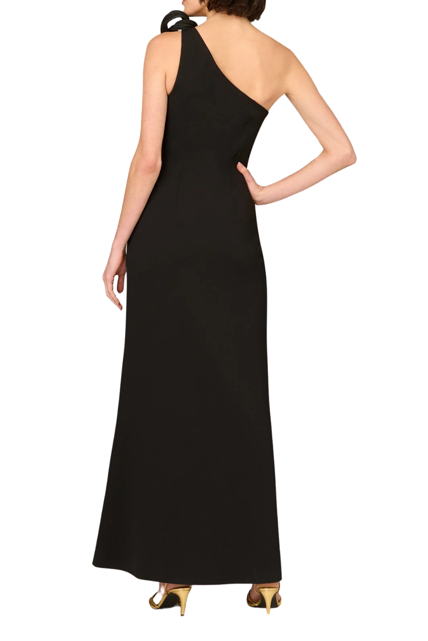 Pleated One Shoulder Gown
