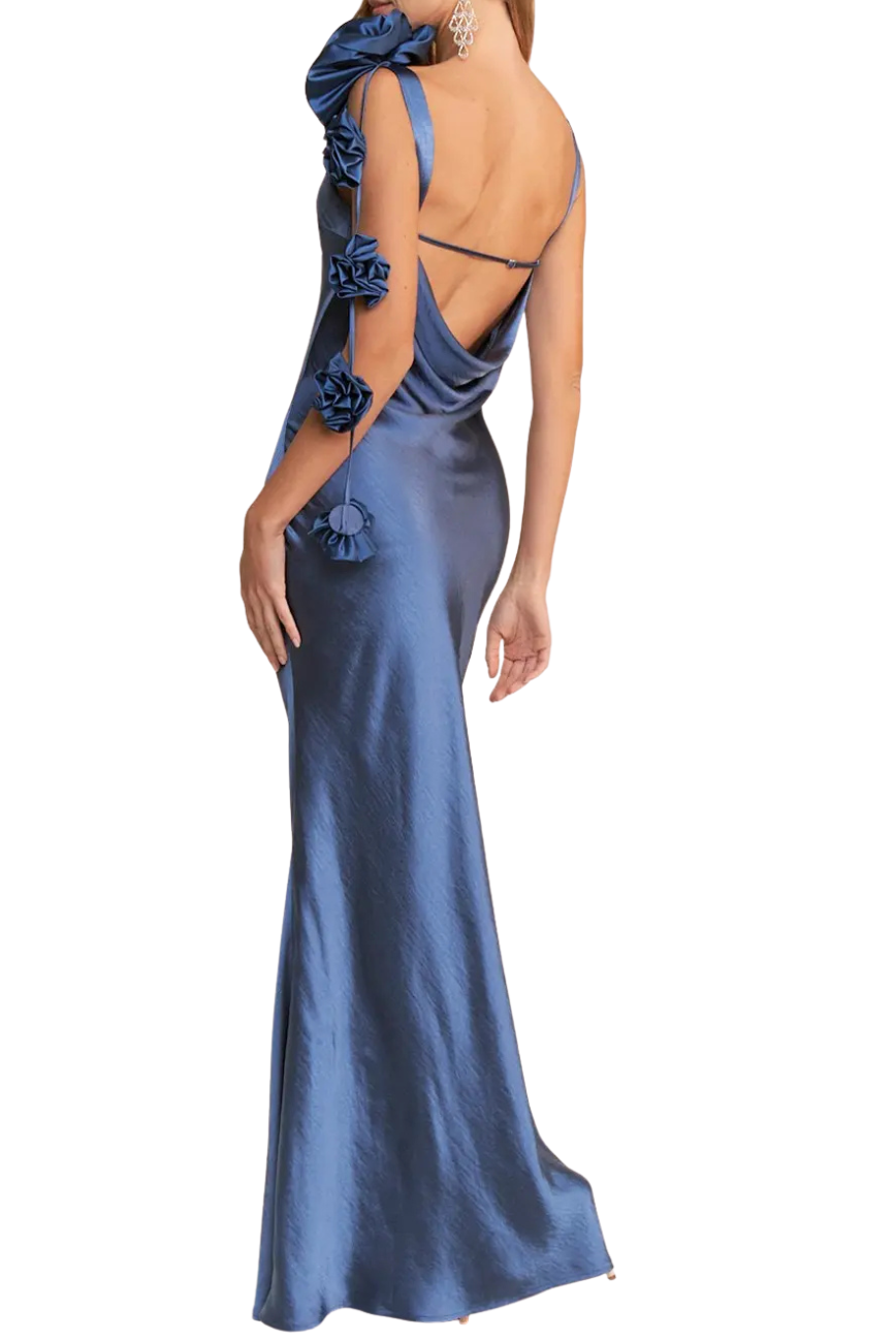 Flower Trim Gown