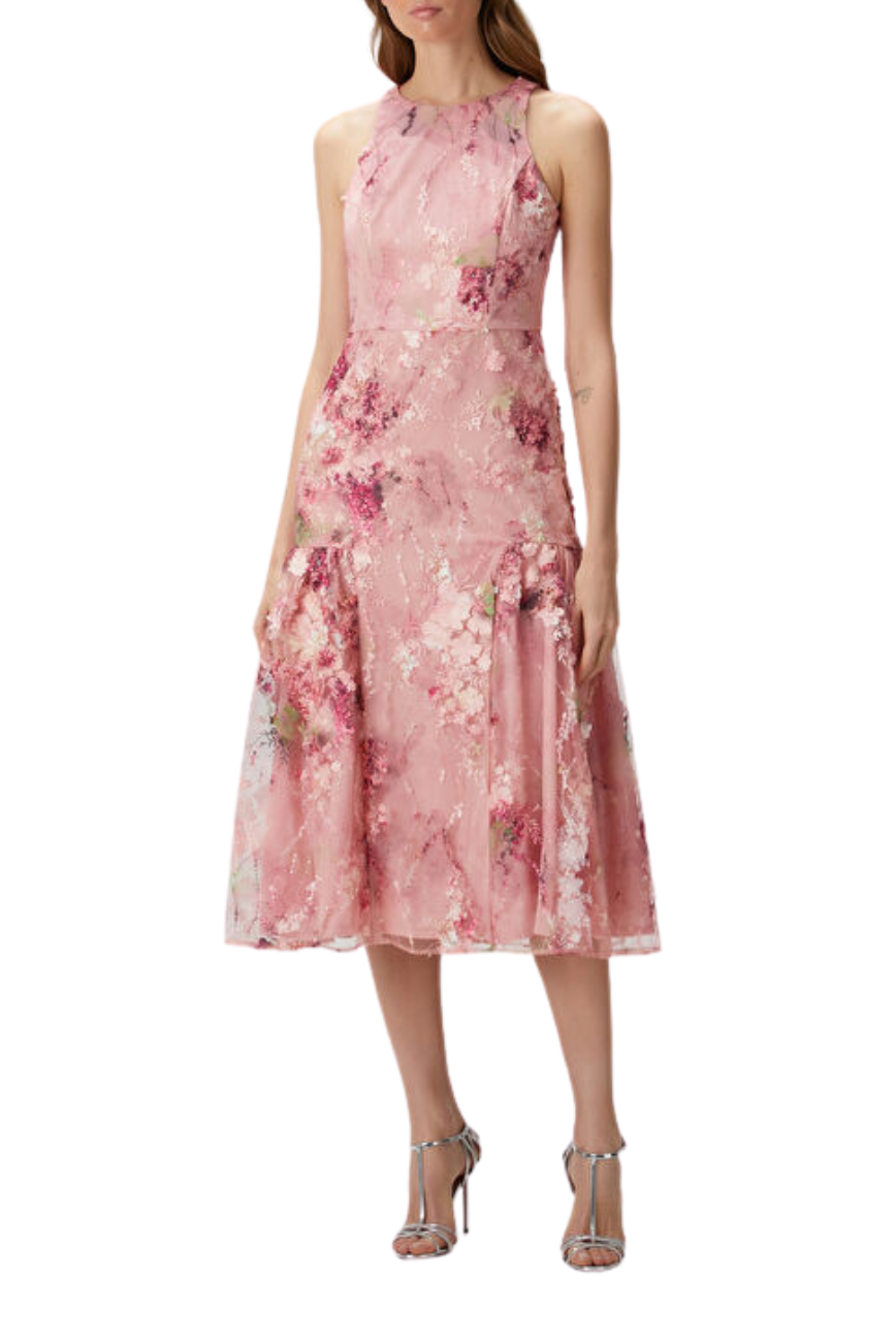Embroidered Floral Midi