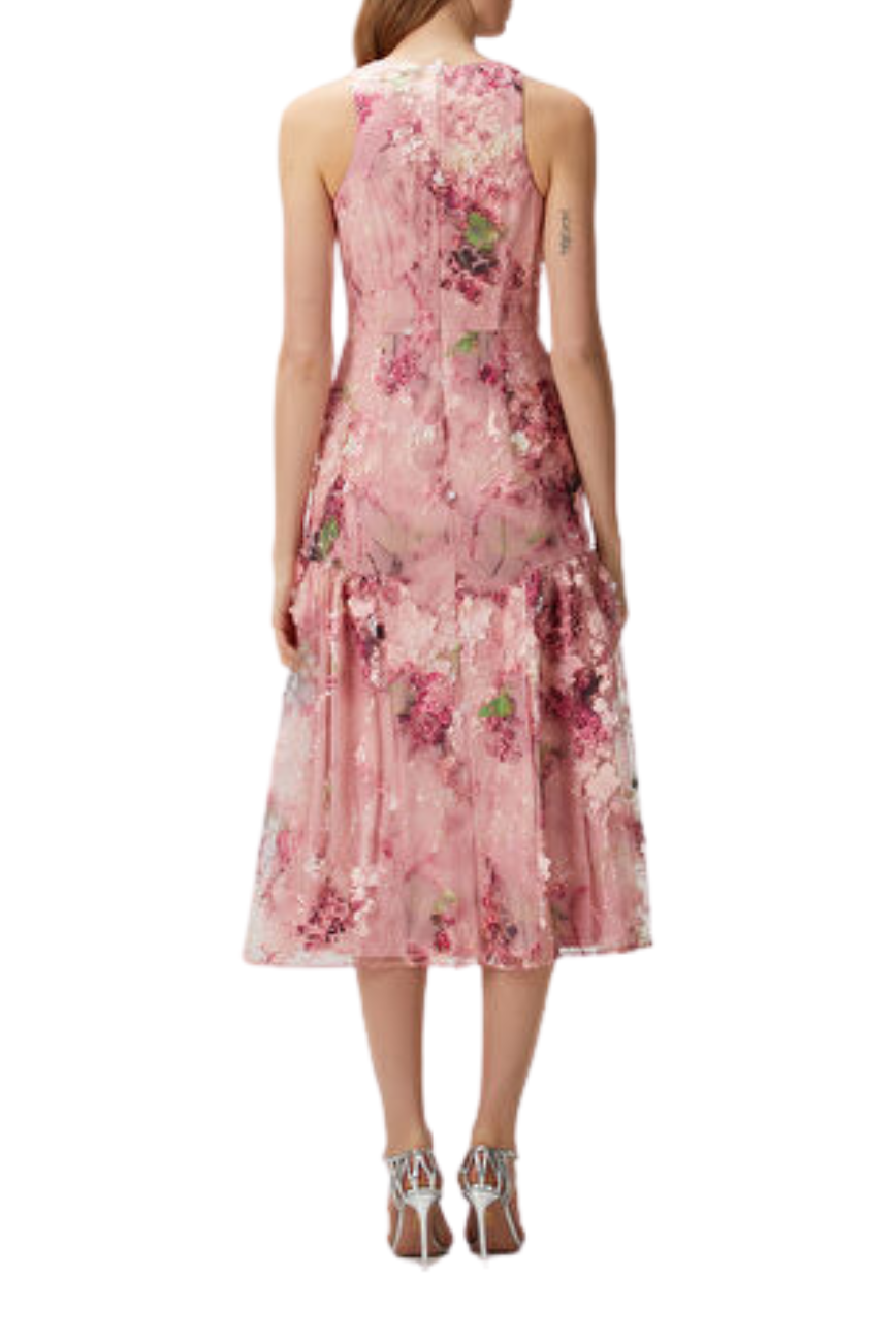 Embroidered Floral Midi