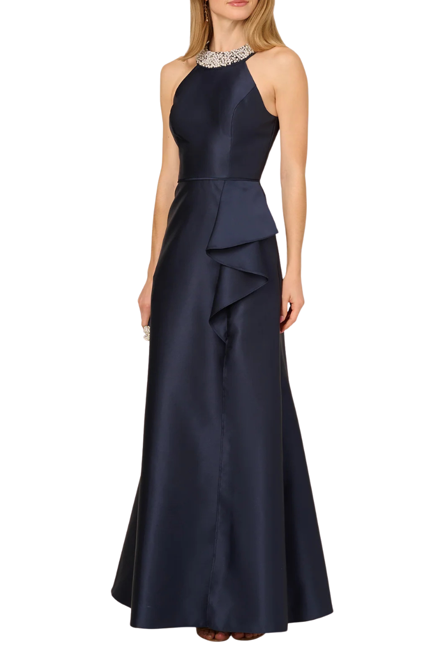 Beaded Mikado Gown