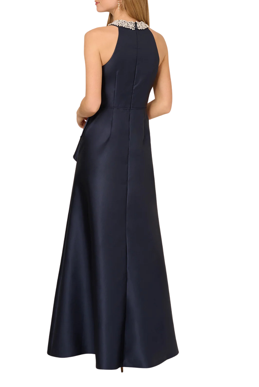 Beaded Mikado Gown