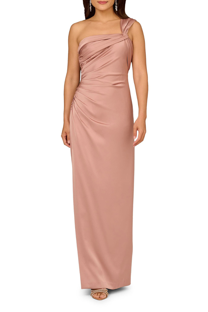 Crepe Satin Gown