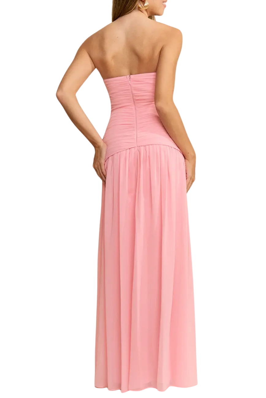 Strapless Chiffon Gown
