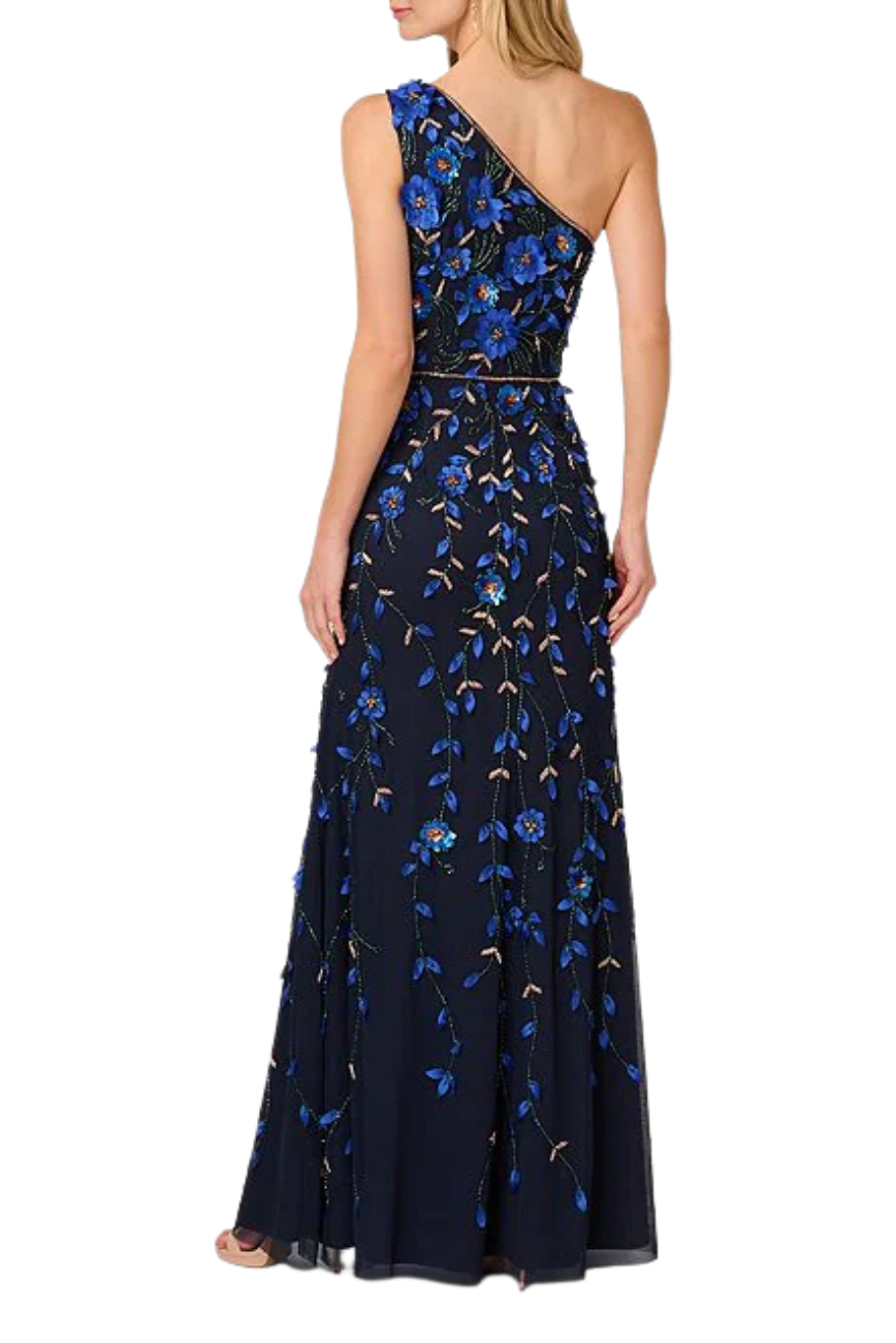 One Shoulder Beaded Gown