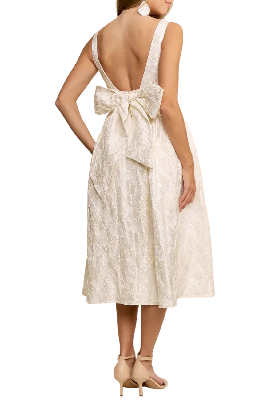 Ribbon Fit and Flare Midi