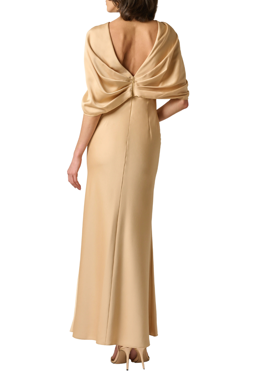 Satin Cape Gown