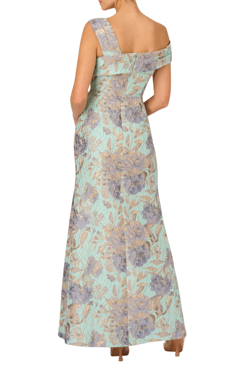 Floral Jacquard Gown