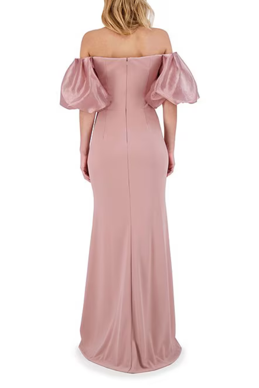 Organza Puff Sleeve Gown