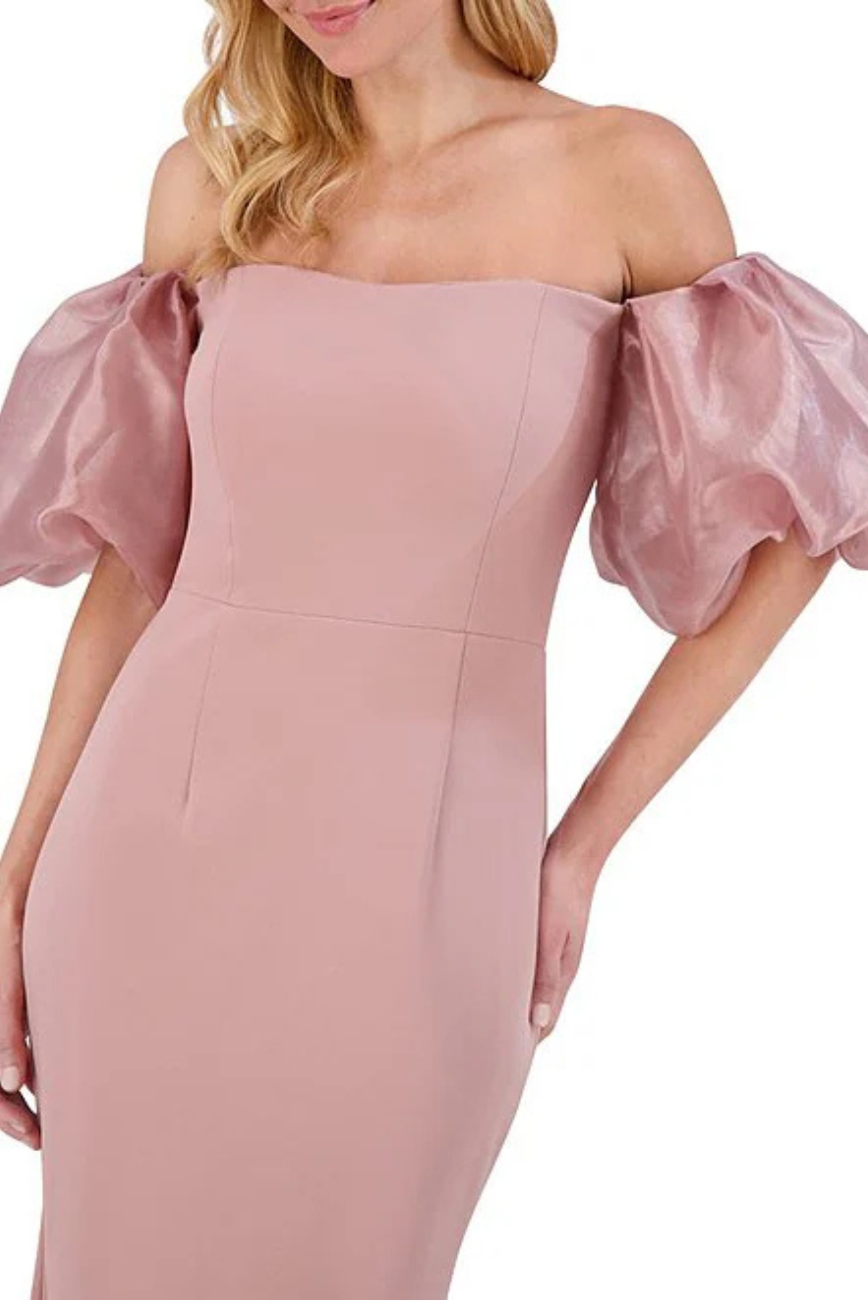 Organza Puff Sleeve Gown