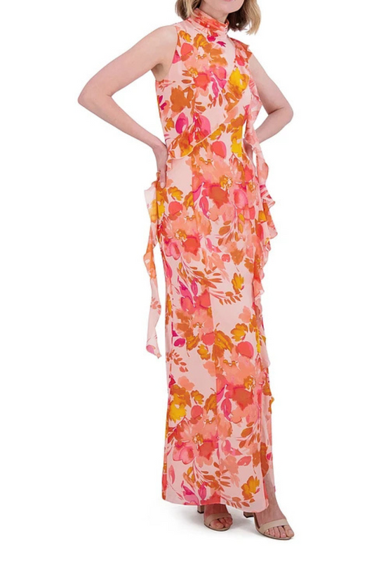 Floral Ruffle Maxi Dress