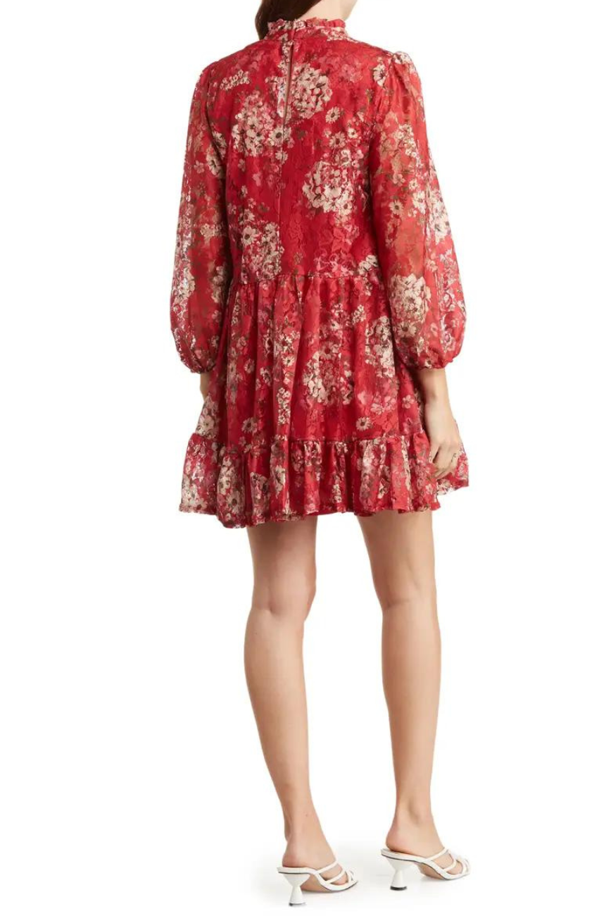 Floral Print Babydoll Dress