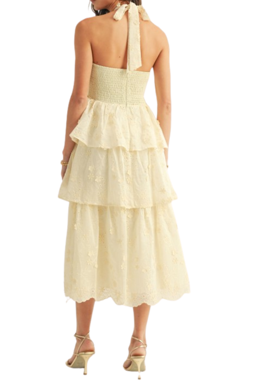 Embroidered Midi Dress