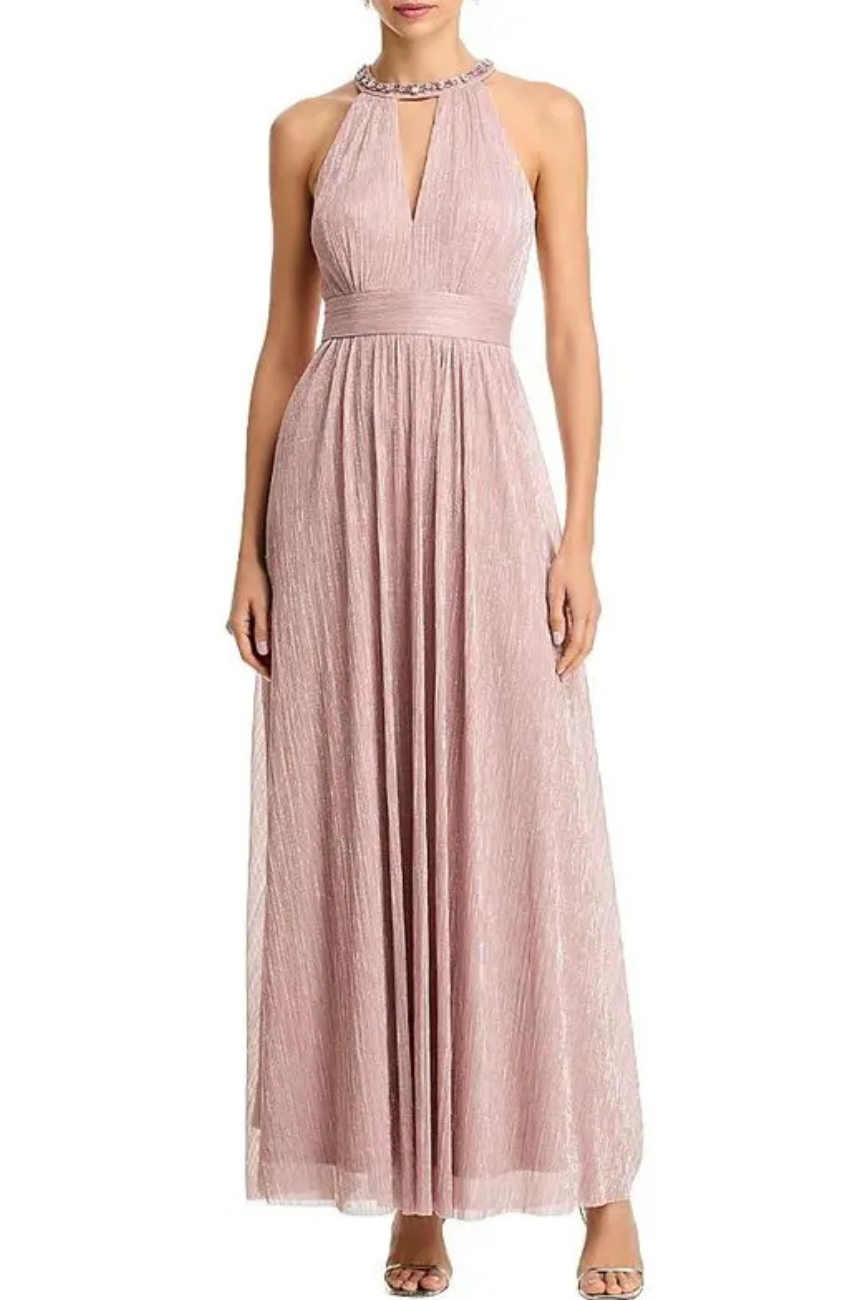 Ruched Chiffon Gown