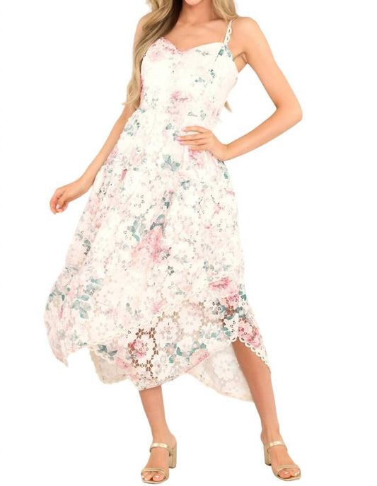 Floral Lace Midi Dress