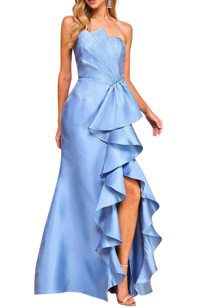 Waterfall Ruffle Gown