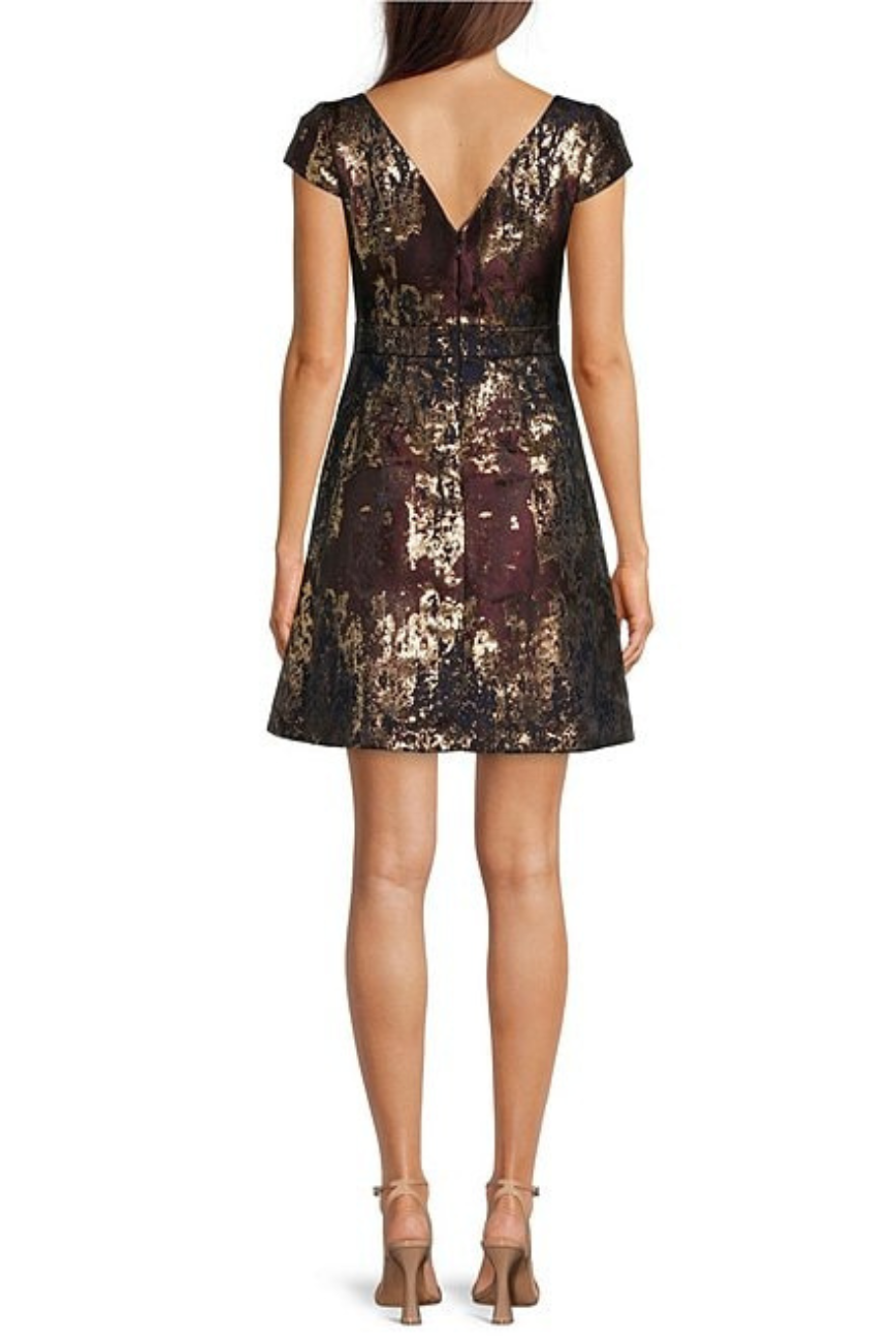 Jacquard Fit and Flare Dress
