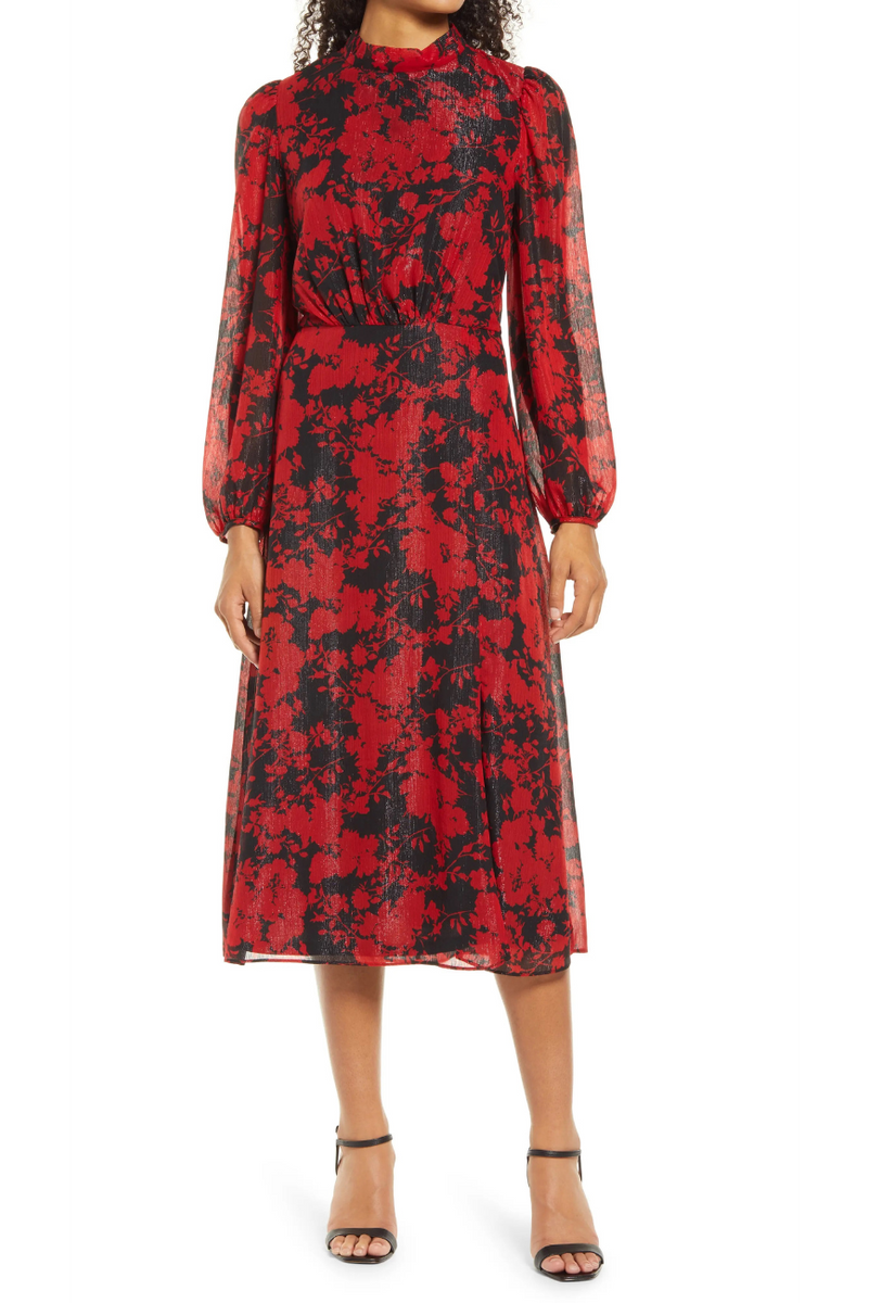Floral Print Long Sleeved Dress SM Fashion Forum floral-print-long-sleeved-dress-sm-fashion-forum
