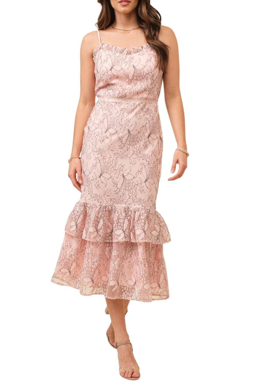 Mermaid Spag Strap Dress