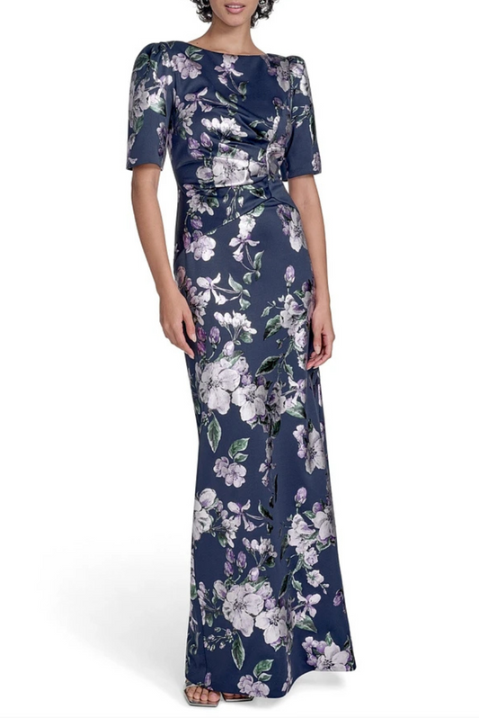 Floral Ruched Gown
