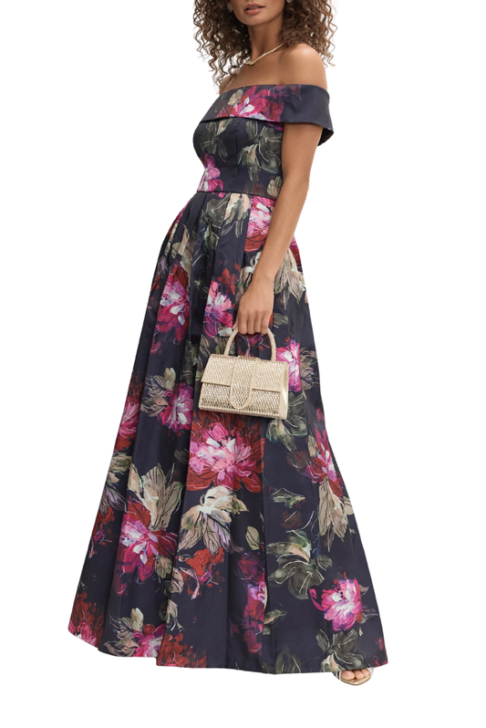Floral Off Shoulder Gown