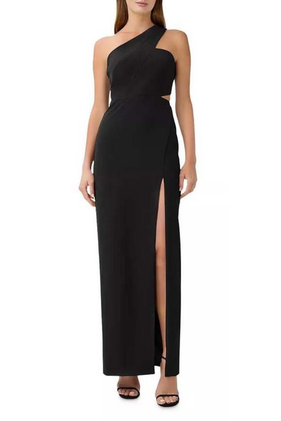 One Shoulder Crepe Gown